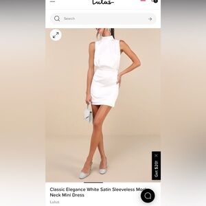 Lulus white satin dress